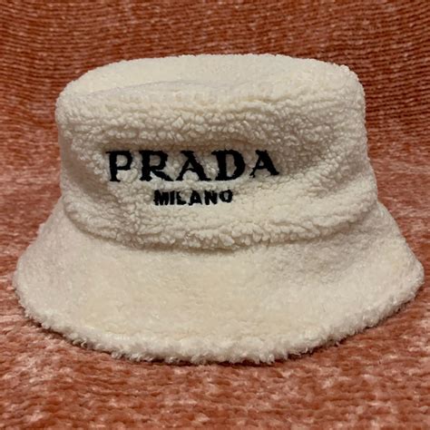 used prada bucket hat|prada bucket hat sherpa.